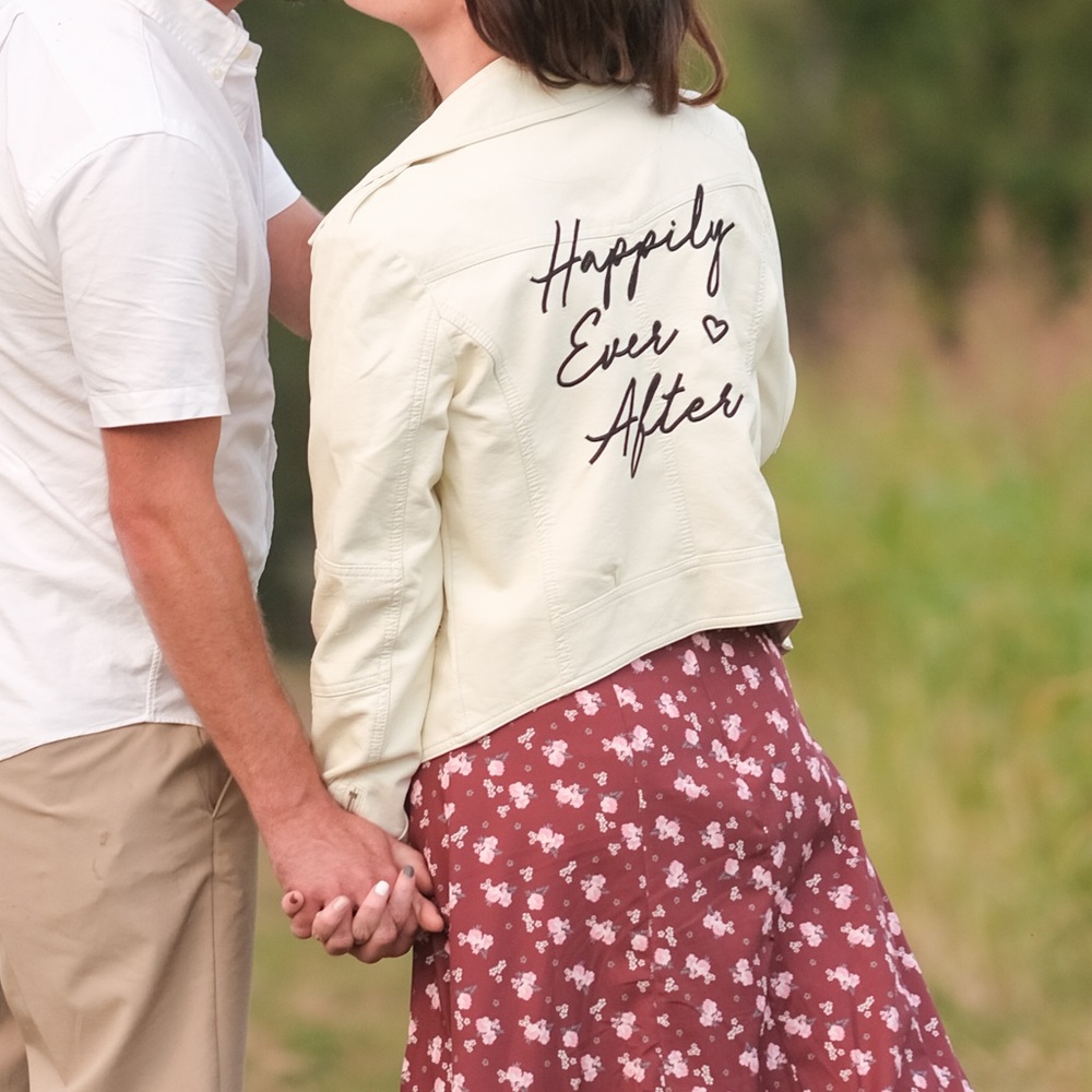 David’s Bridal Happily Ever After Vegan Leather Moto Jacket